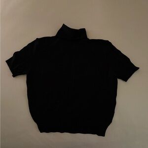 Divided Black turtleneck short sleeve Knit Top